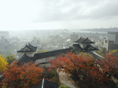 雨開けの秋城下
