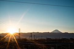 山梨盆地の初日の出