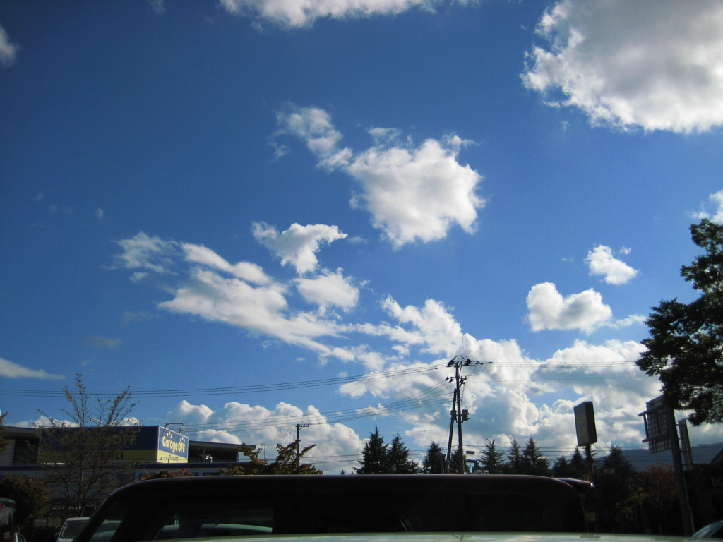 買い物帰りの空