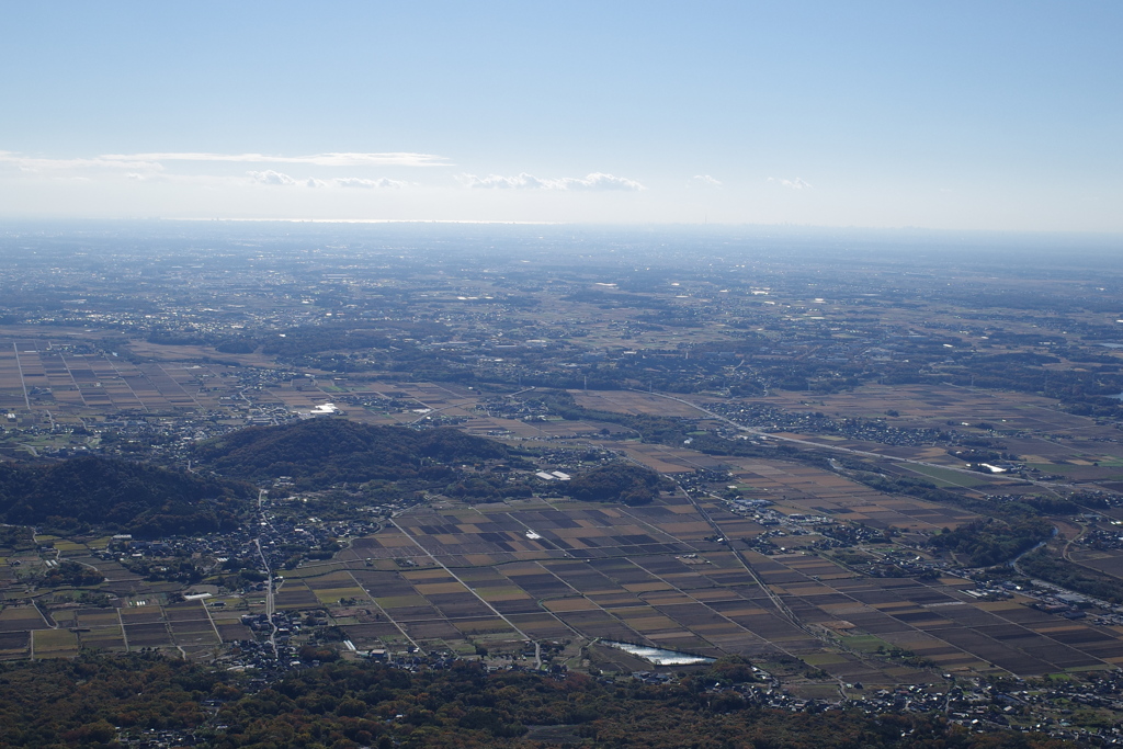 筑波山から東京の眺め