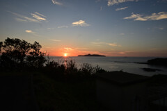 波戸岬の夕陽