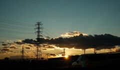 2024年、大晦日の夕日