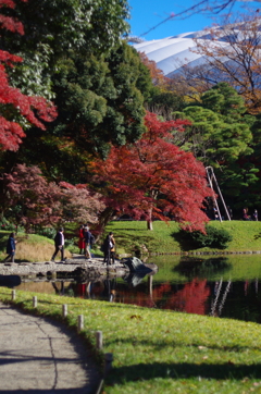紅葉とメロンパン