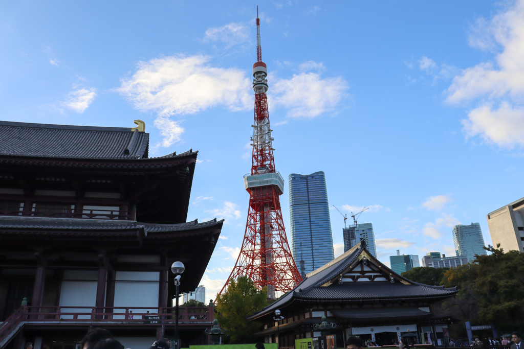 増上寺と東京タワー
