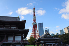 増上寺と東京タワー