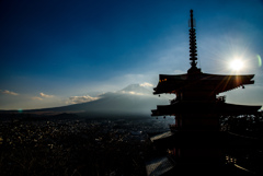 富士山と