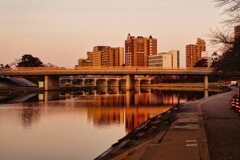 東海道を歩く　早朝の岡崎