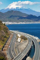 東海道を歩く　薩埵峠からの眺め