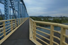 東海道を歩く　大井川を渡る