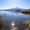 河口湖から見た富士山