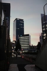 夕暮れの新宿