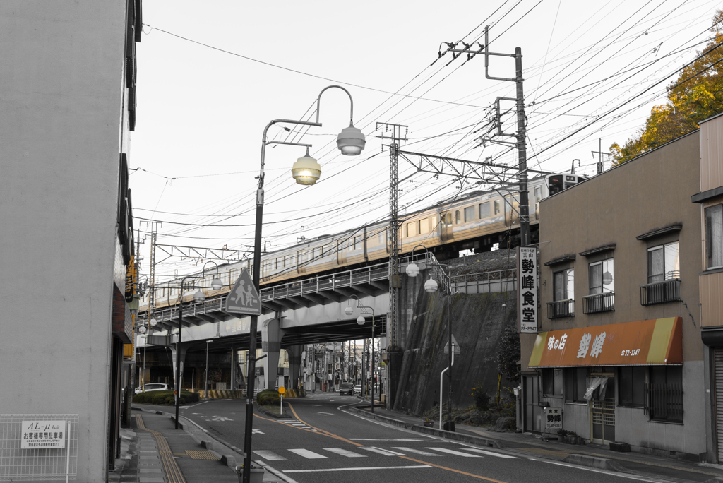 韮崎駅前高架（7年前の韮崎）