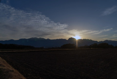落ちる夕陽