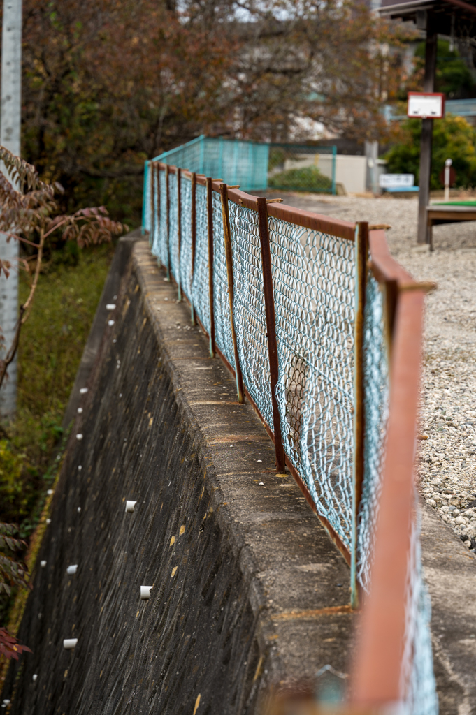 裏通りのフェンス