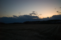 南アルプスの夕陽