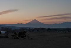 師走の富士山夕景（2012）