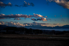 夕に向かう富士