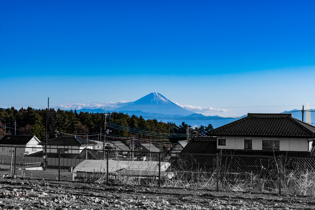 村からの富士山