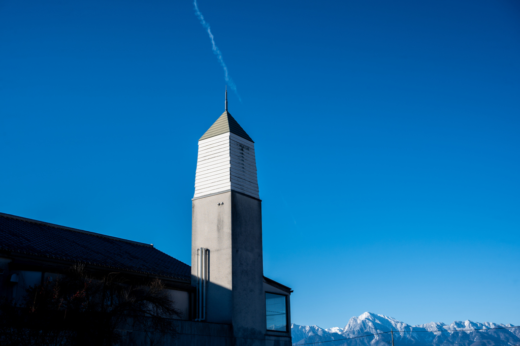 三角塔と南アルプス