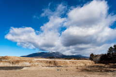 八ヶ岳と大きな雲