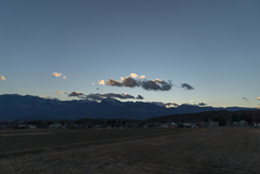 元旦の南アルプス夕景（2018）