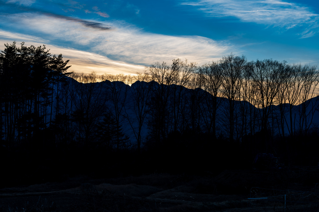 夕景シルエット
