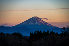 夕焼けの富士