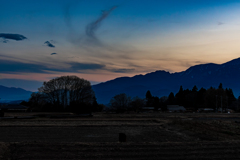 夕景と雲