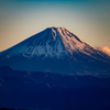 夕の富士山