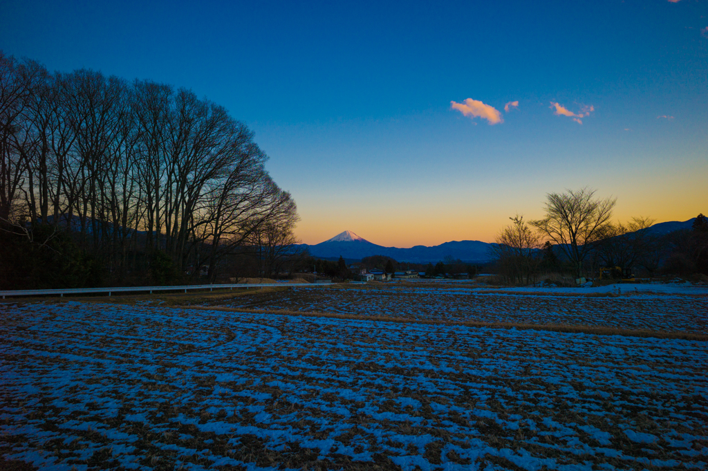 富士の夕暮れ（2017正月）