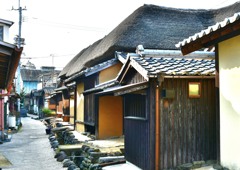 肥前浜宿茅葺の町並み２
