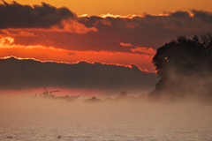 気嵐の朝