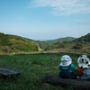 棚田を眺める。