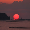 昨日の日の出（真っ赤なダルマさん）