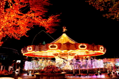 夜の遊園地 夜の遊園地