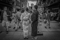 浴衣の2人