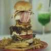 ハンバーガーとメロンソーダ
