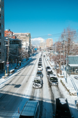 歩道橋の上から