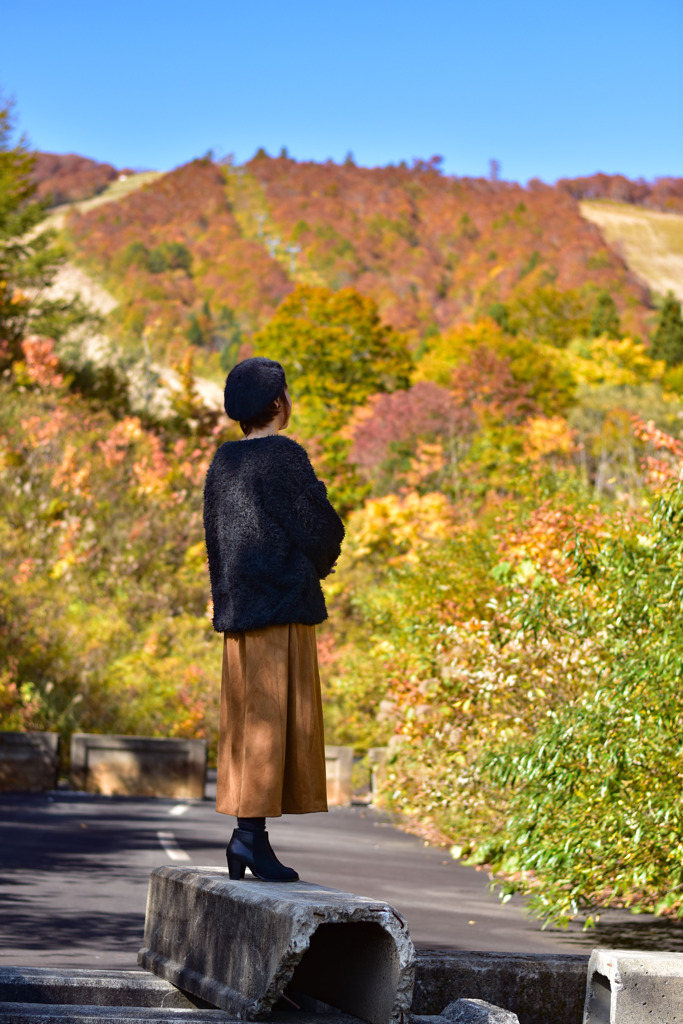 7年前の紅葉と妻