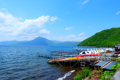 夏の支笏湖