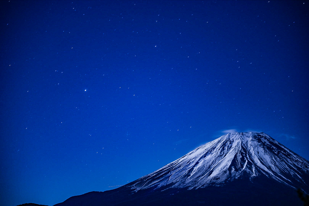 夜空と富士