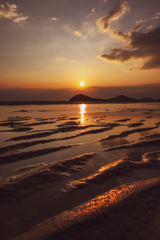 干潟の夕景　父母ヶ浜②