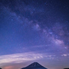 富士山と精進湖と天の川①
