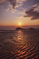 干潟の夕景　父母ヶ浜①