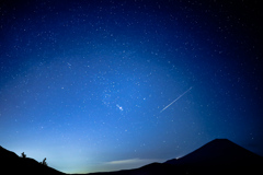 星空と富士山