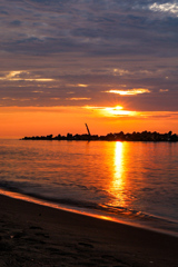 日本海の夕陽