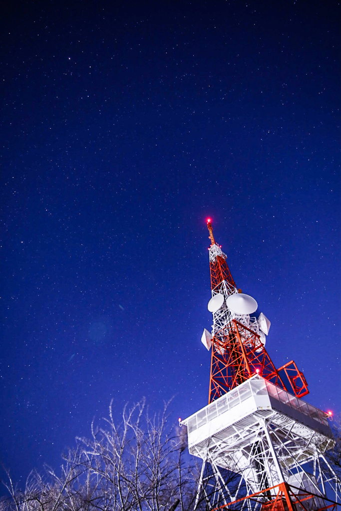 湘南平テレビ塔展望台　星空①