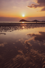 干潟の夕景　父母ヶ浜③