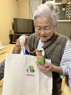 お通いバック　名前入り　ななちゃん