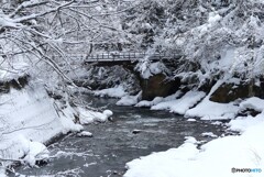 厳冬の川音